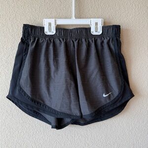 Nike Women's Charcoal and Black Athletic Shorts